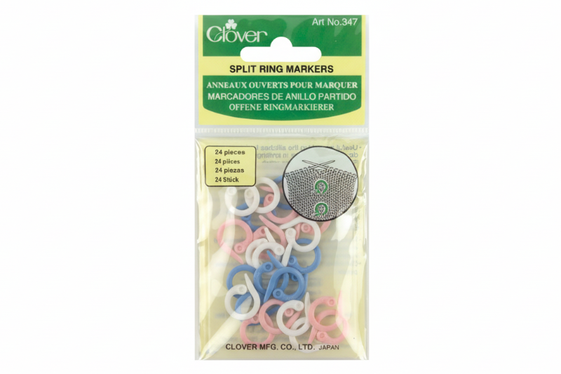 Split ring markers without black outline