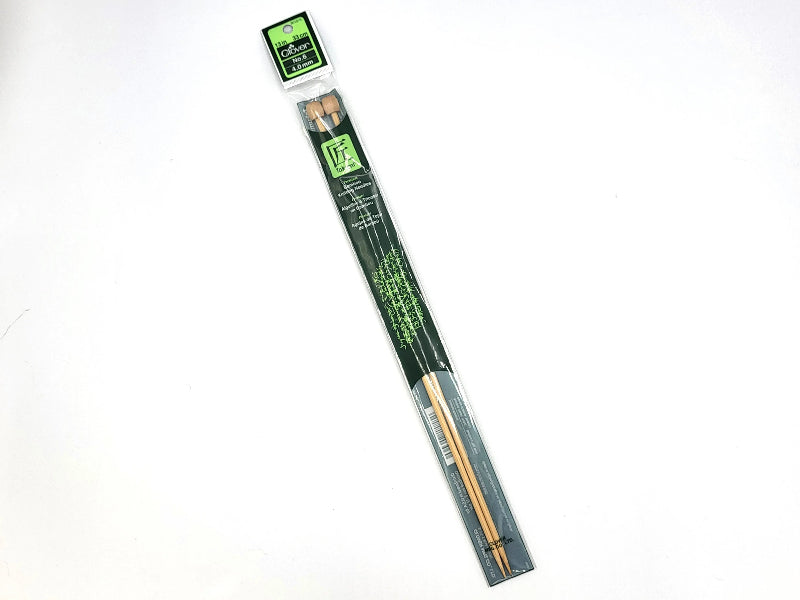 Clover Takumi Bamboo Single Point Knitting Needles 13" to 14" no 6 4mm