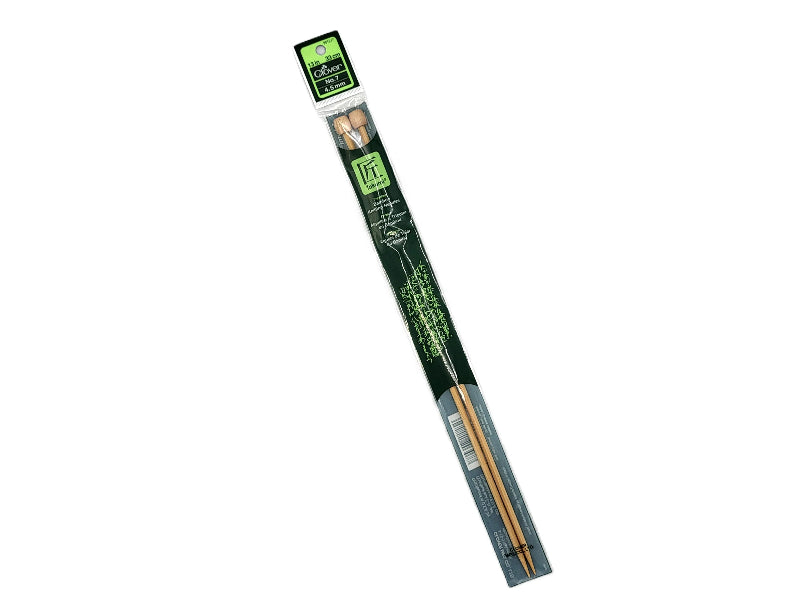 Clover Takumi Bamboo Single Point Knitting Needles 13" to 14" 7 4.5mm