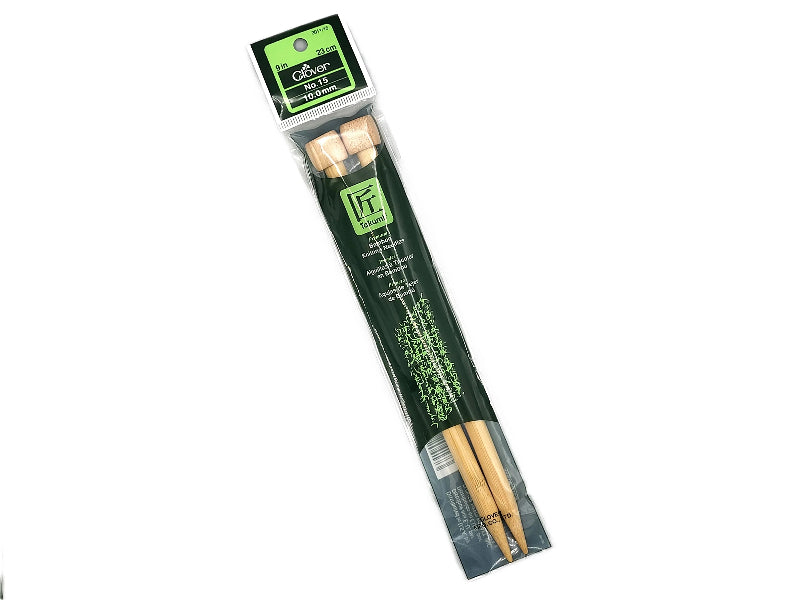 Clover Takumi Bamboo Single Point Knitting Needles 9" 15 10mm front