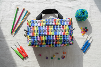Crayon Print Duffle Bag Lifestyle