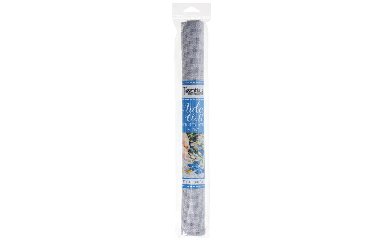 Light gray aida fabric, 14ct 15x18"