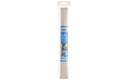 Packaged white cloth with a blue label on a white background