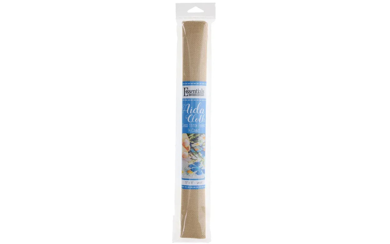 Light brown colored aida fabric 14ct 15x18"