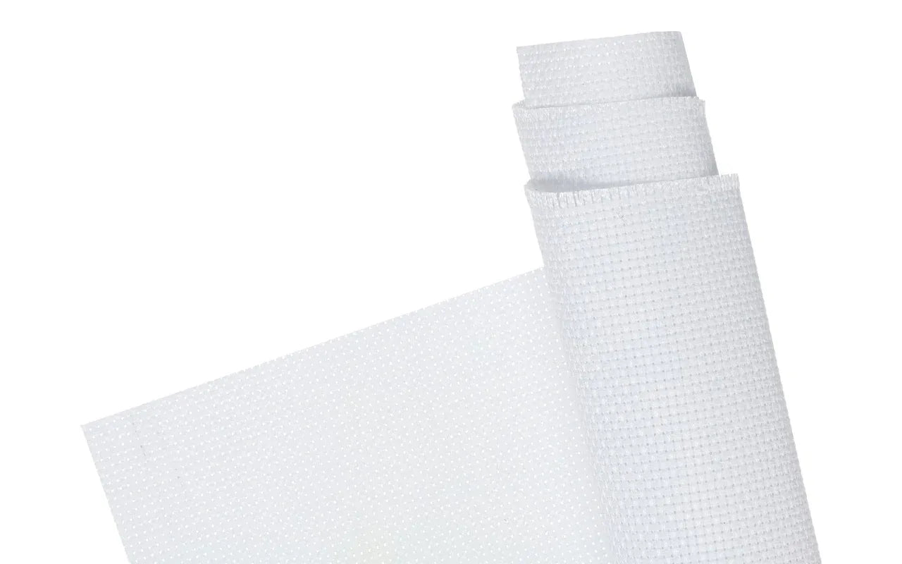 white cross stitch aida fabric, 14ct 15x18"
