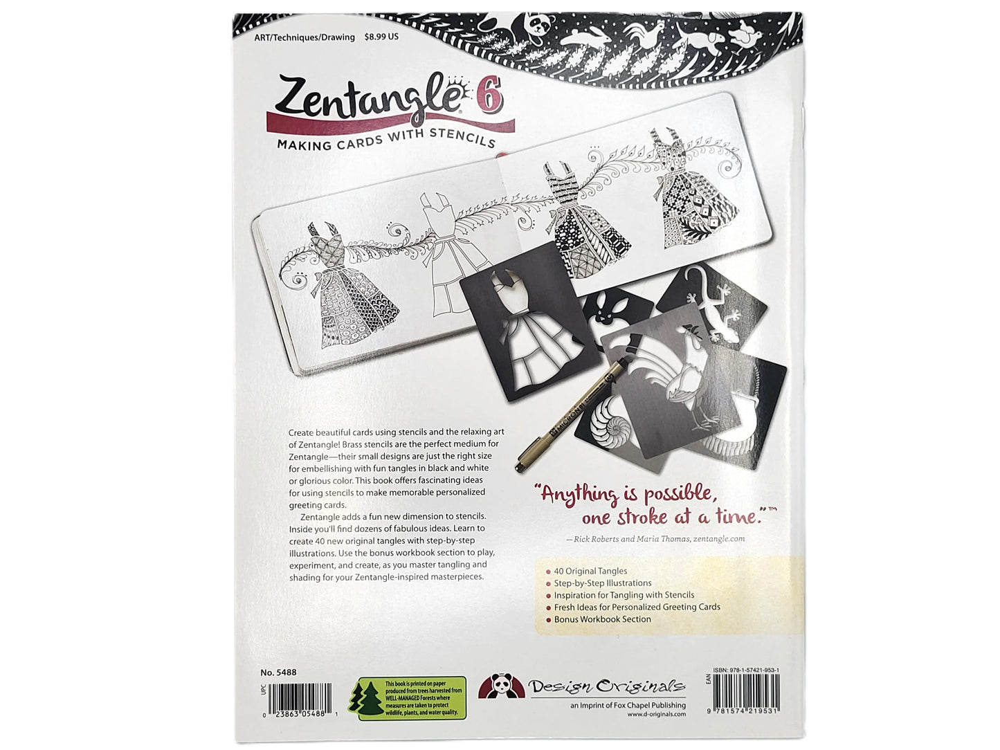 Zentangle 6 Expanded Edition – Card Making with Stencils | Design Originals