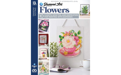 Diamond Art Flowers Painting Book – 10 Floral Charts | Leisure Arts