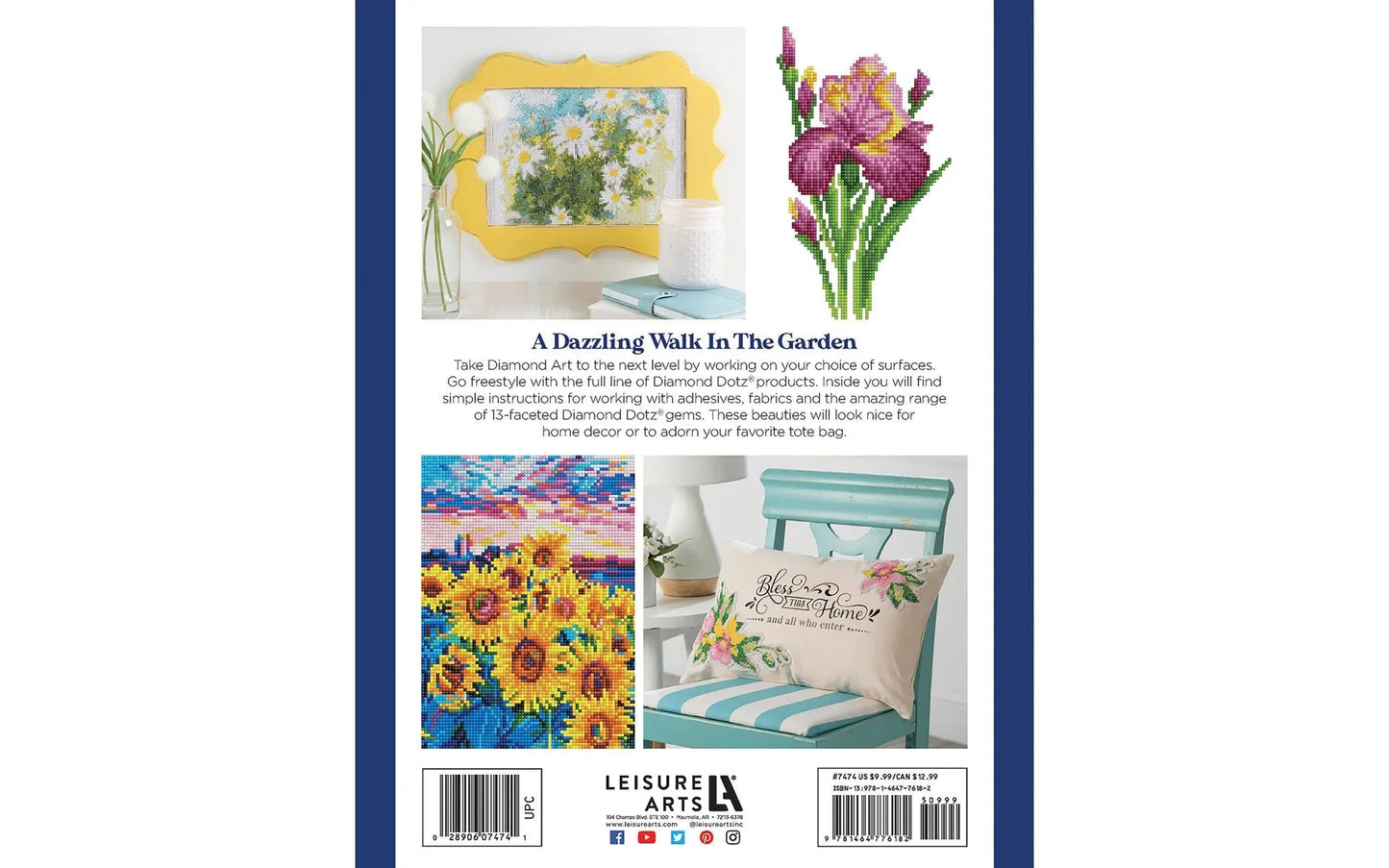 Diamond Art Flowers Painting Book – 10 Floral Charts | Leisure Arts