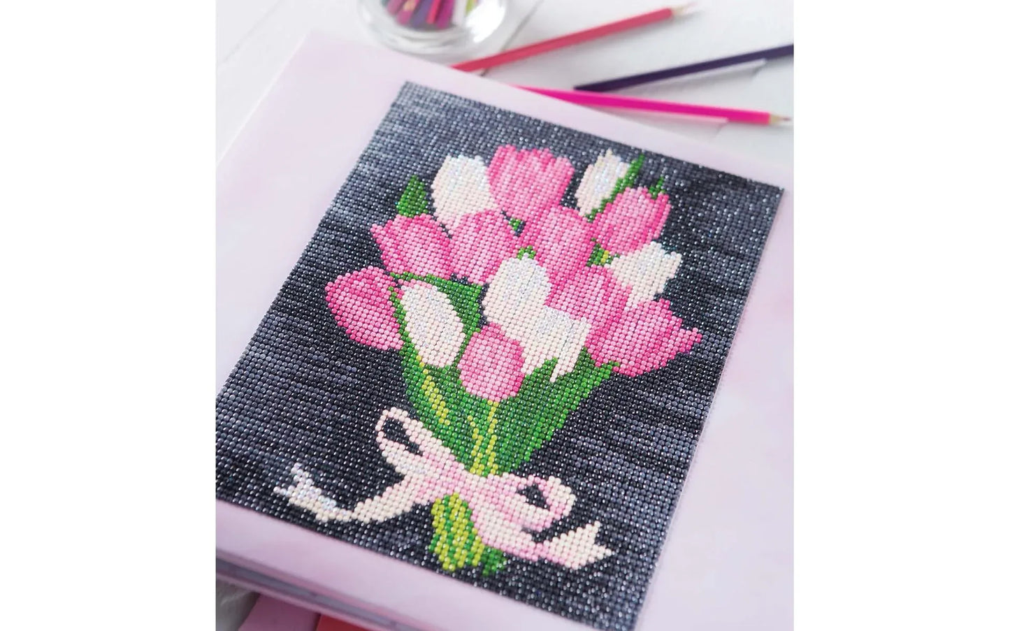 Diamond Art Flowers Painting Book – 10 Floral Charts | Leisure Arts