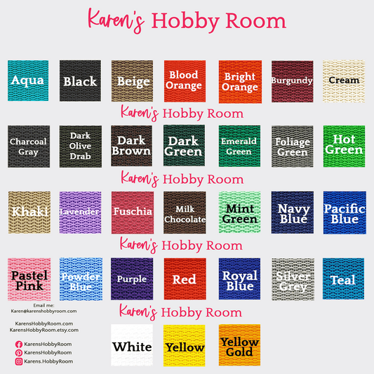 1" Lightweight Polypropylene Webbing by the yard