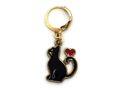 Kitty Love Stitch Markers | Enamel Charm Stitch Markers 2pc