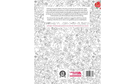 Coloring book with floral patterns on a white background
