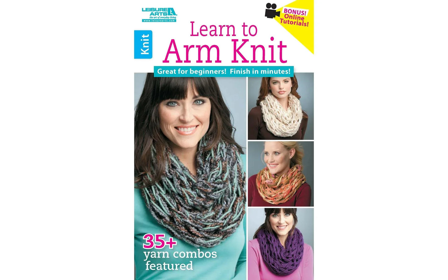 Learn to Arm Knit – Scarves & Cowls with Super Chunky Yarn | Leisure Arts