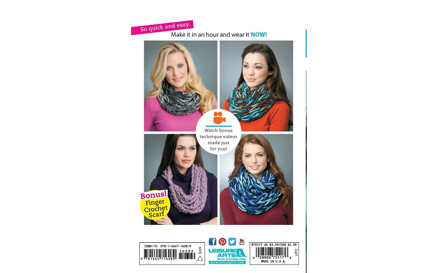 Learn to Arm Knit – Scarves & Cowls with Super Chunky Yarn | Leisure Arts