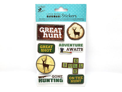 Little Birdie Hunting Adventure Stickers - 13 Pack Self-Adhesive Embellishments