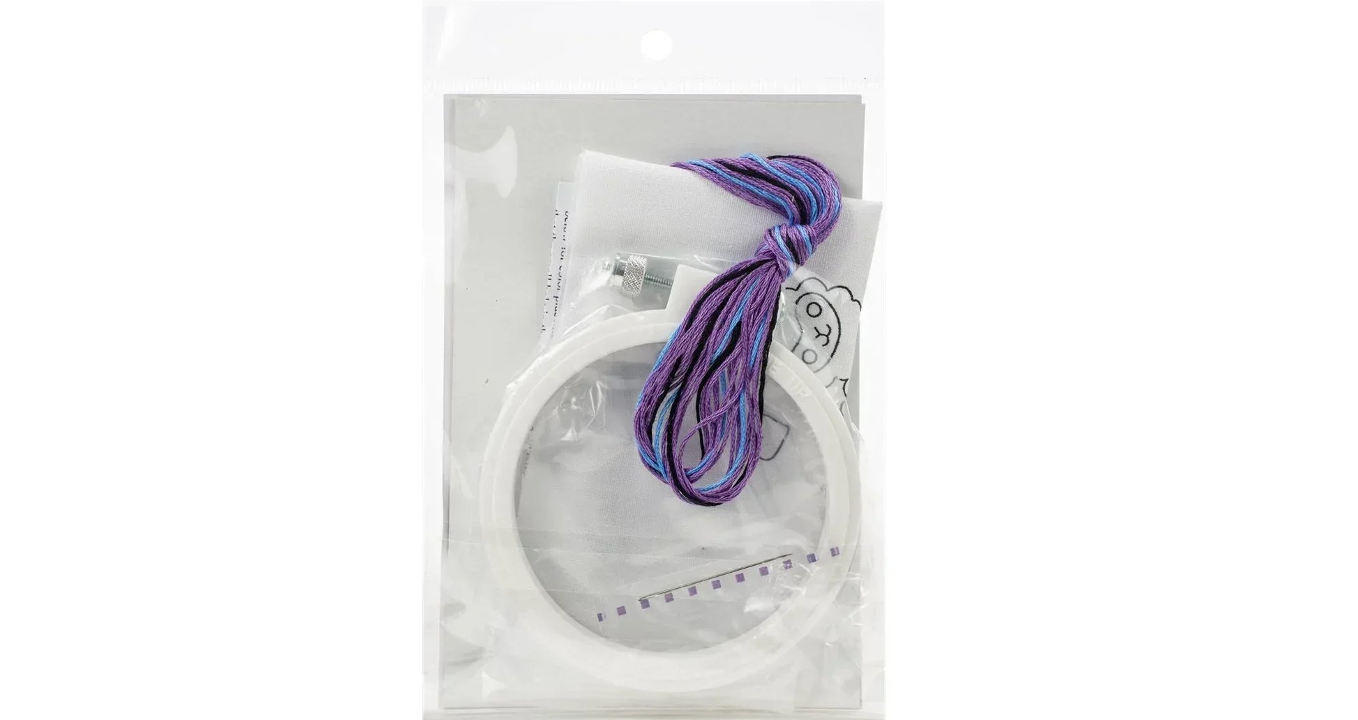 Purple braided cord in packaging on a white background