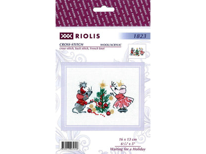 Riolis Counted Cross Stitch Kit, Waiting For A Holiday, 6.25"x 5" 14ct #1823