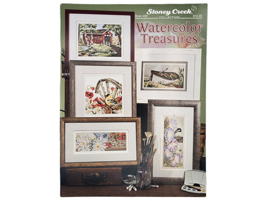 Watercolor Treasures Cross Stitch Book – 5 Nature Designs | Stoney Creek