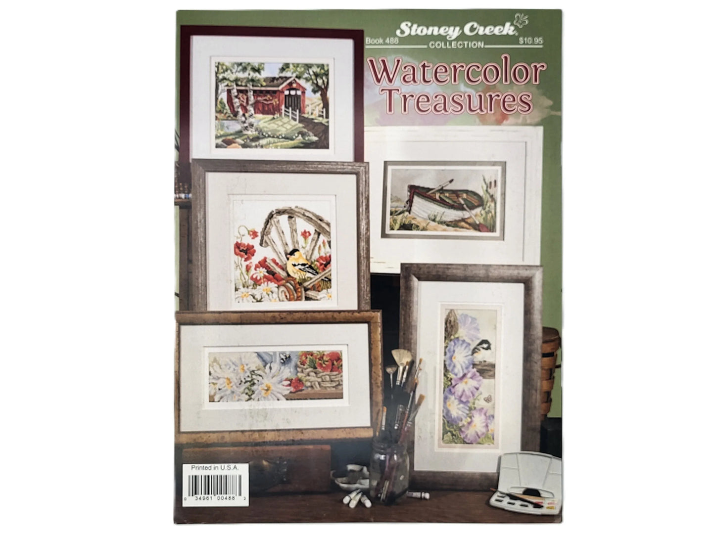 Watercolor Treasures Cross Stitch Book – 5 Nature Designs | Stoney Creek