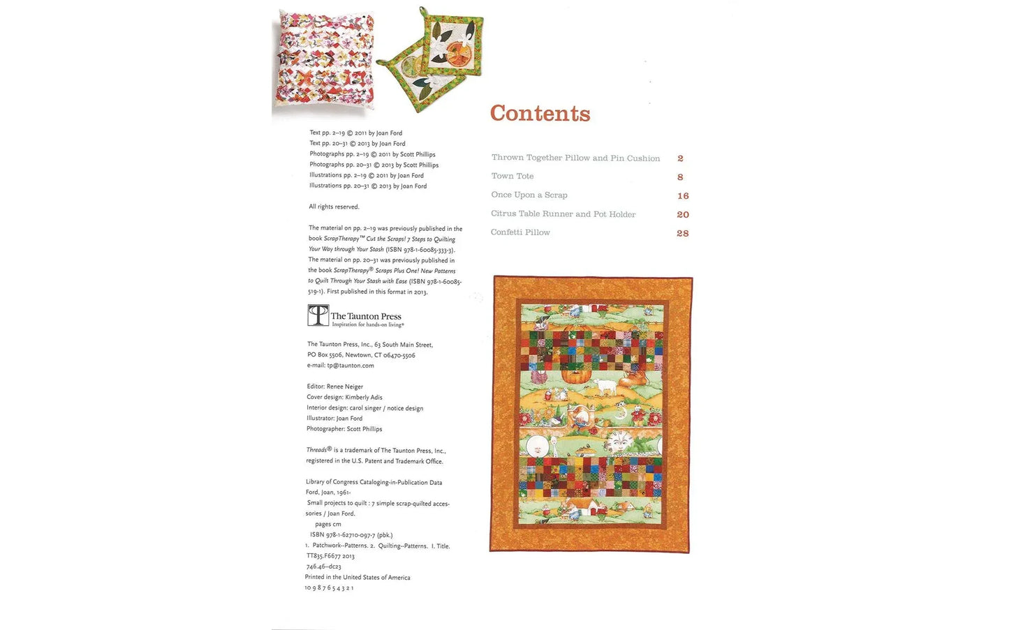 Threads Selects: Small Projects to Quilt – 7 Scrap Fabric Designs | Joan Ford