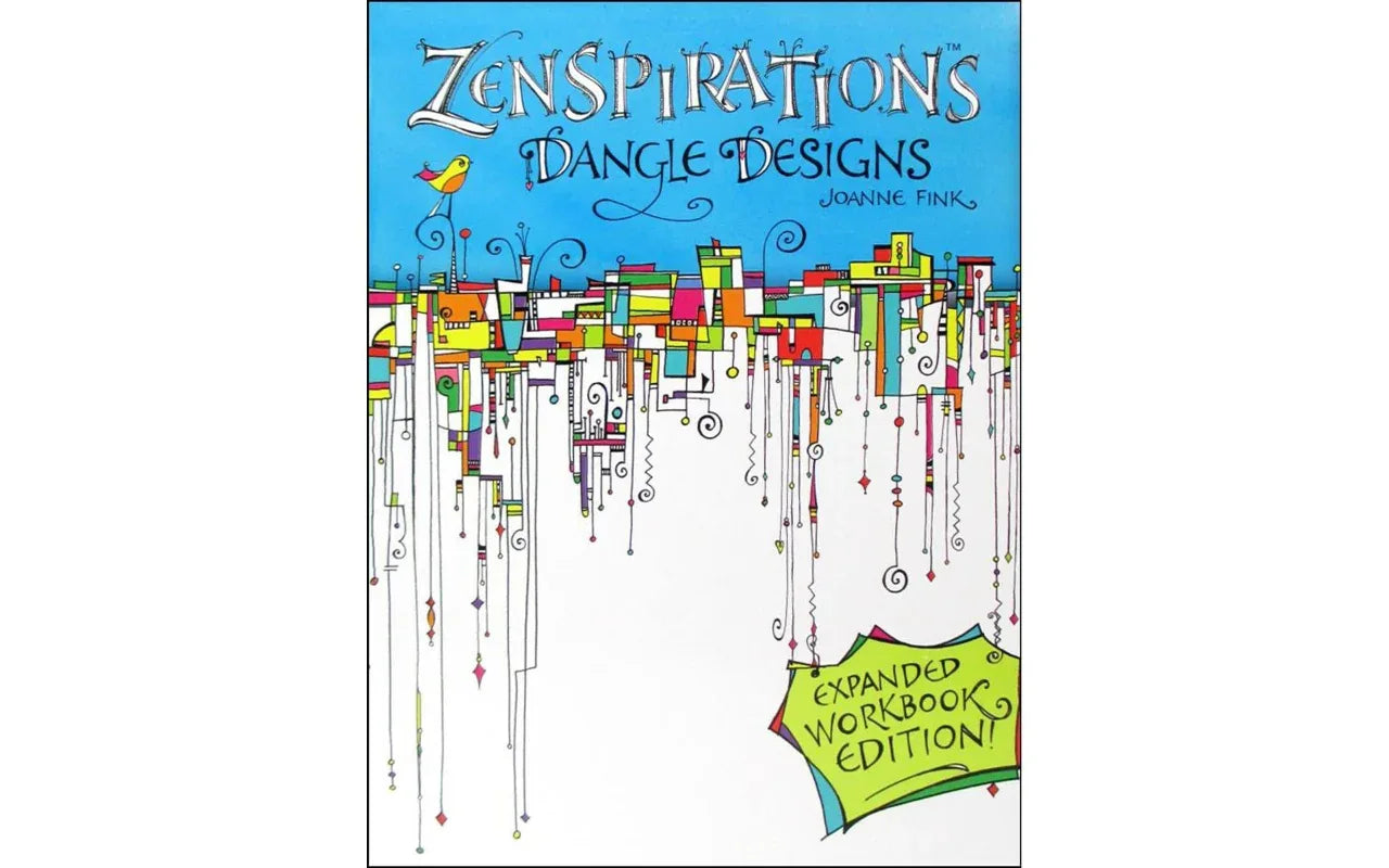 Colorful book cover of 'Zenspirations Dangle Designs' with various designs and text.