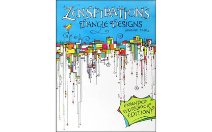 Colorful book cover of 'Zenspirations Dangle Designs' with various designs and text.