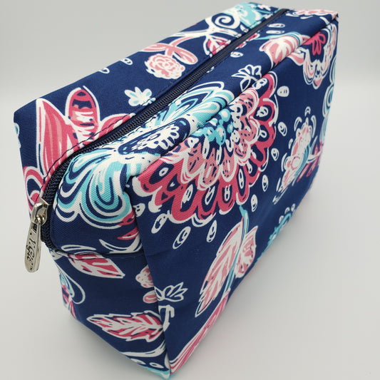 Square Bottom Project Bag for Knitting & Crochet | Zippered Craft Bag, Choose Your Print
