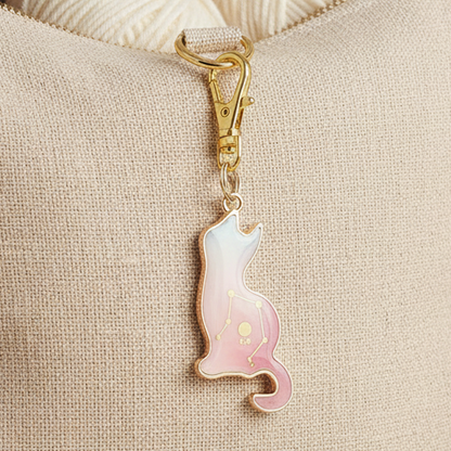 Cat Zodiac Knitting Bag Charm