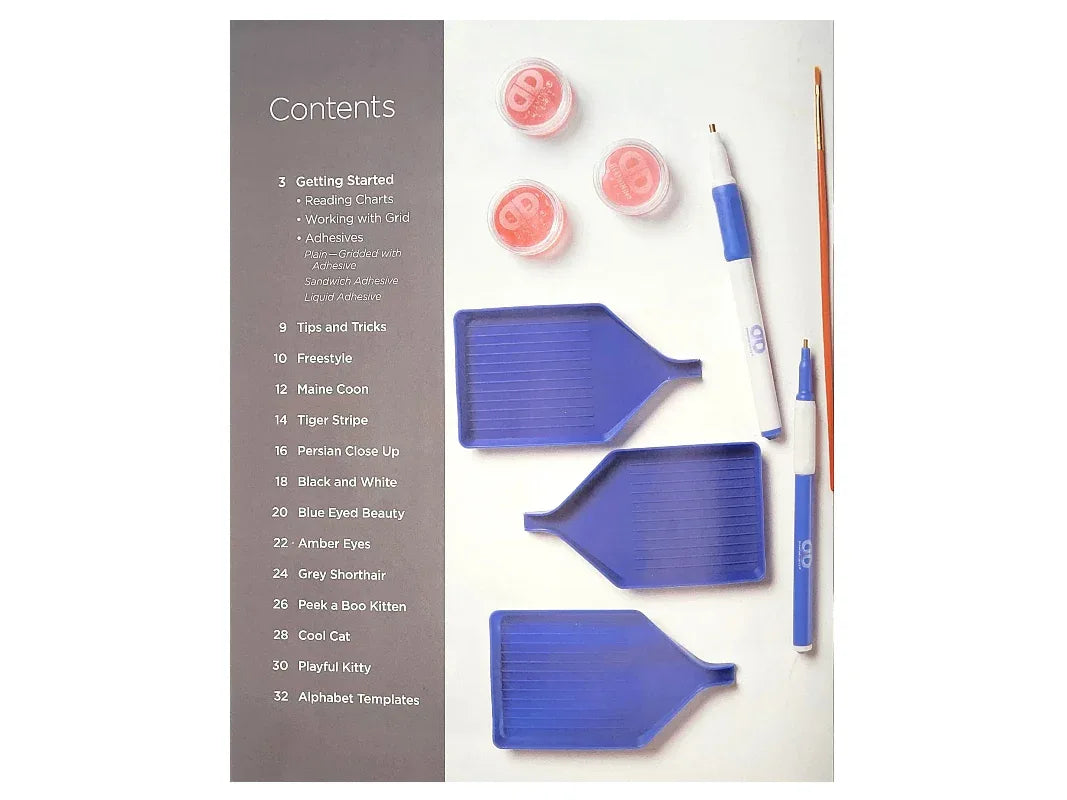 Set of blue slotted tools with a pen on a white background