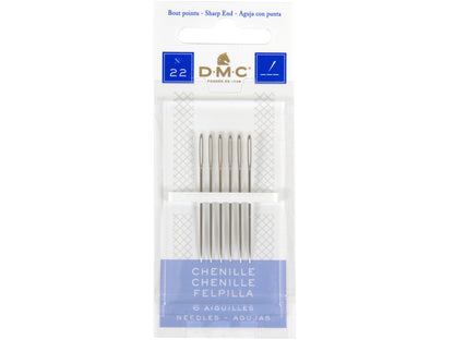 DMC Chenille Hand Needles - 6 Pack Sharp Needles for Ribbon & Thick Thread