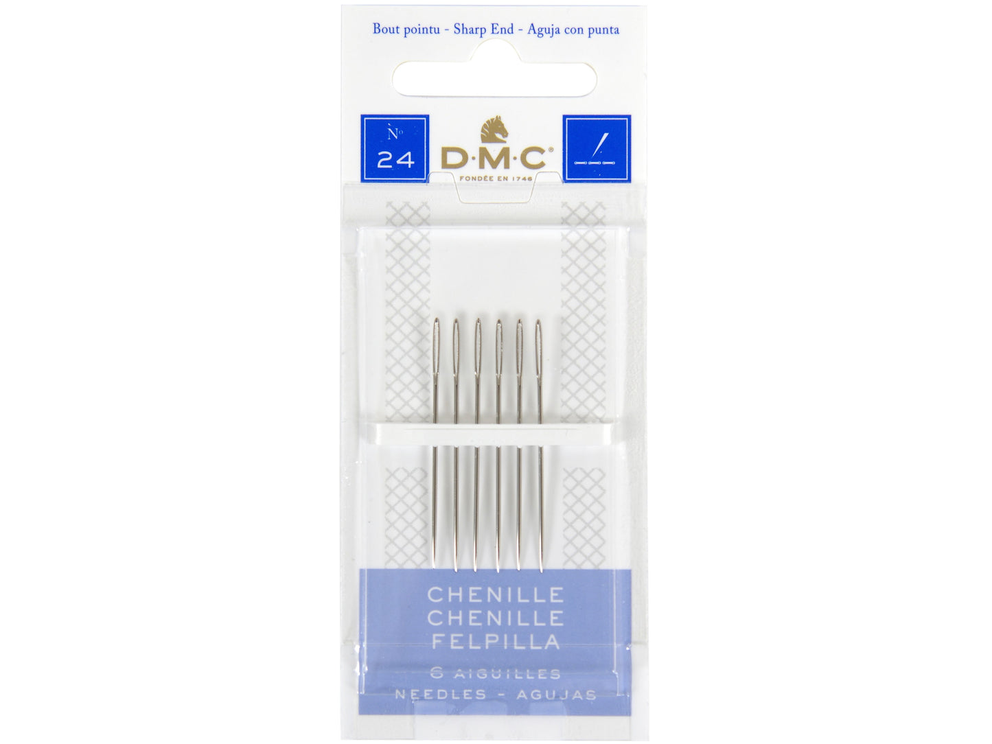 DMC Chenille Hand Needles - 6 Pack Sharp Needles for Ribbon & Thick Thread
