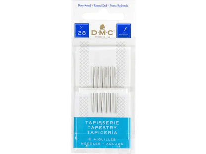 Pack of DMC tapestry needles with packaging on a white background