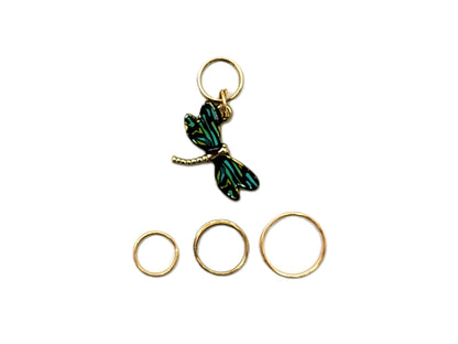 Dragonfly Stitch Markers | Colorful Enamel Charm Stitch Markers 4pc