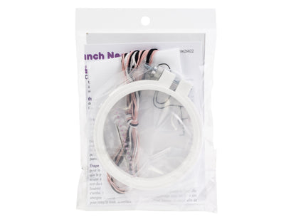 White ring stand with zebra pattern packaging on a white background