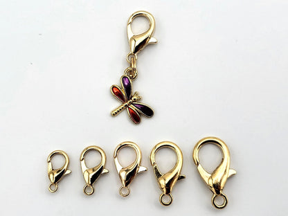 Tiny Dragonfly Stitch Markers for knitting 6pc | Crochet stitch marker, progress keeper, crochet accessory, knitting marker