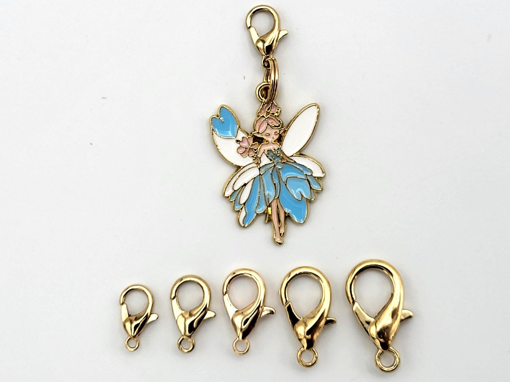 Fairy Stitch Markers for Knitting, 5 pc | crochet progress keeper, project bag charms, knitting accessory