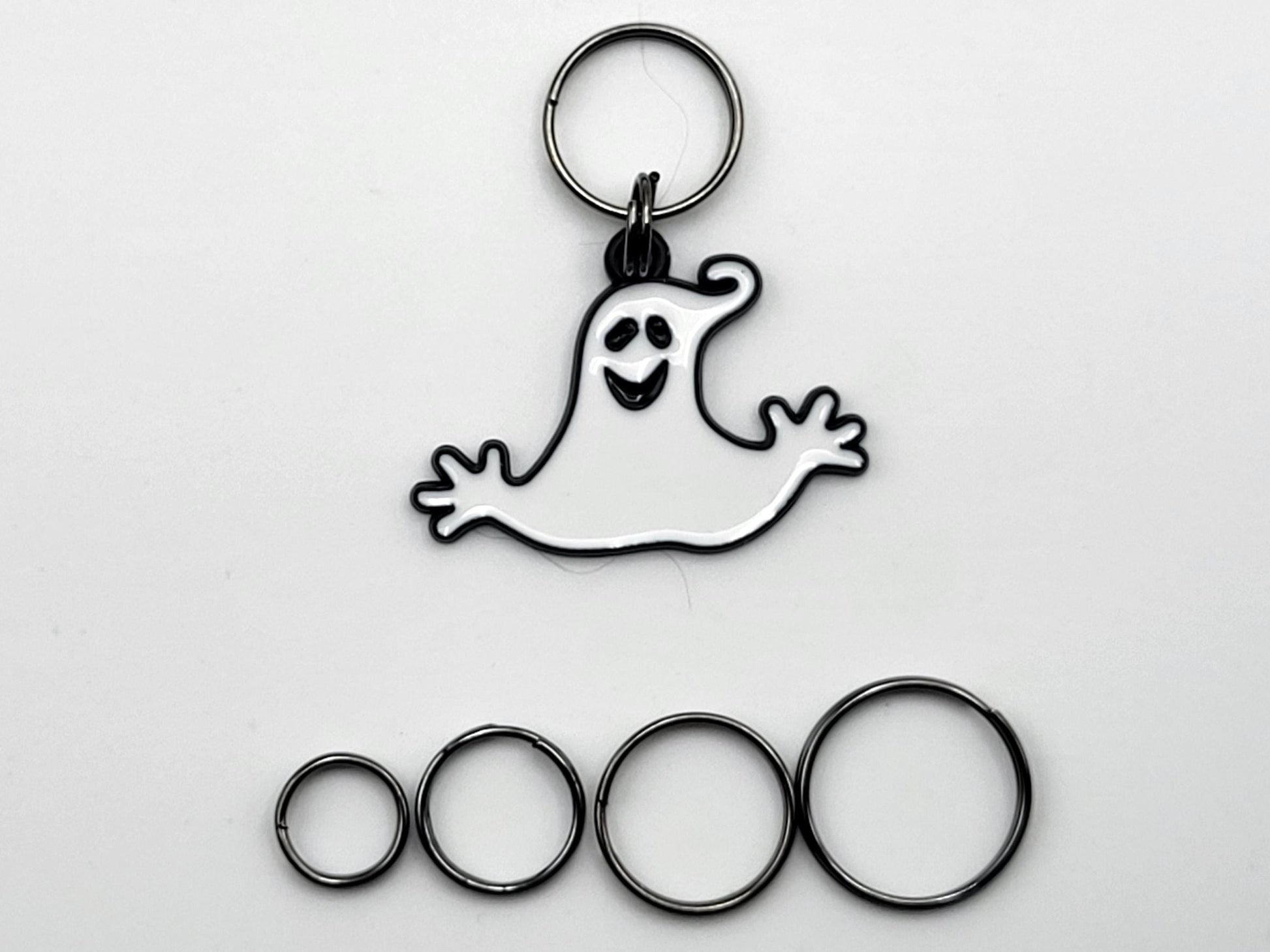 Ghost 2pc Stitch Markers for Knitting, Fun Halloween | Crochet stitch marker, progress keeper, project bag charm, crochet accessory