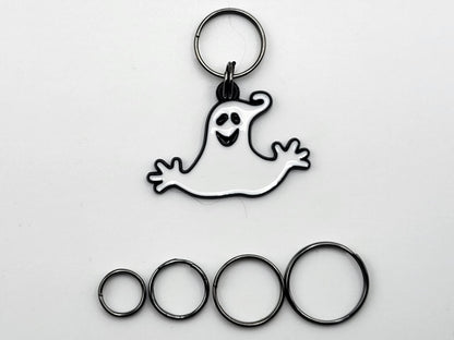 Ghost 2pc Stitch Markers for Knitting, Fun Halloween | Crochet stitch marker, progress keeper, project bag charm, crochet accessory