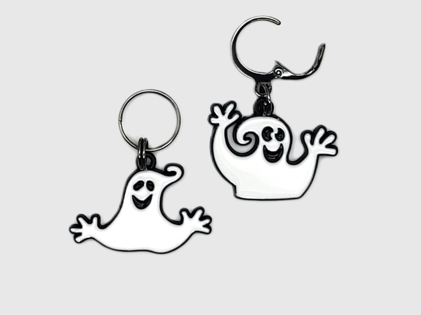 Ghost 2pc Stitch Markers for Knitting, Fun Halloween | Crochet stitch marker, progress keeper, project bag charm, crochet accessory