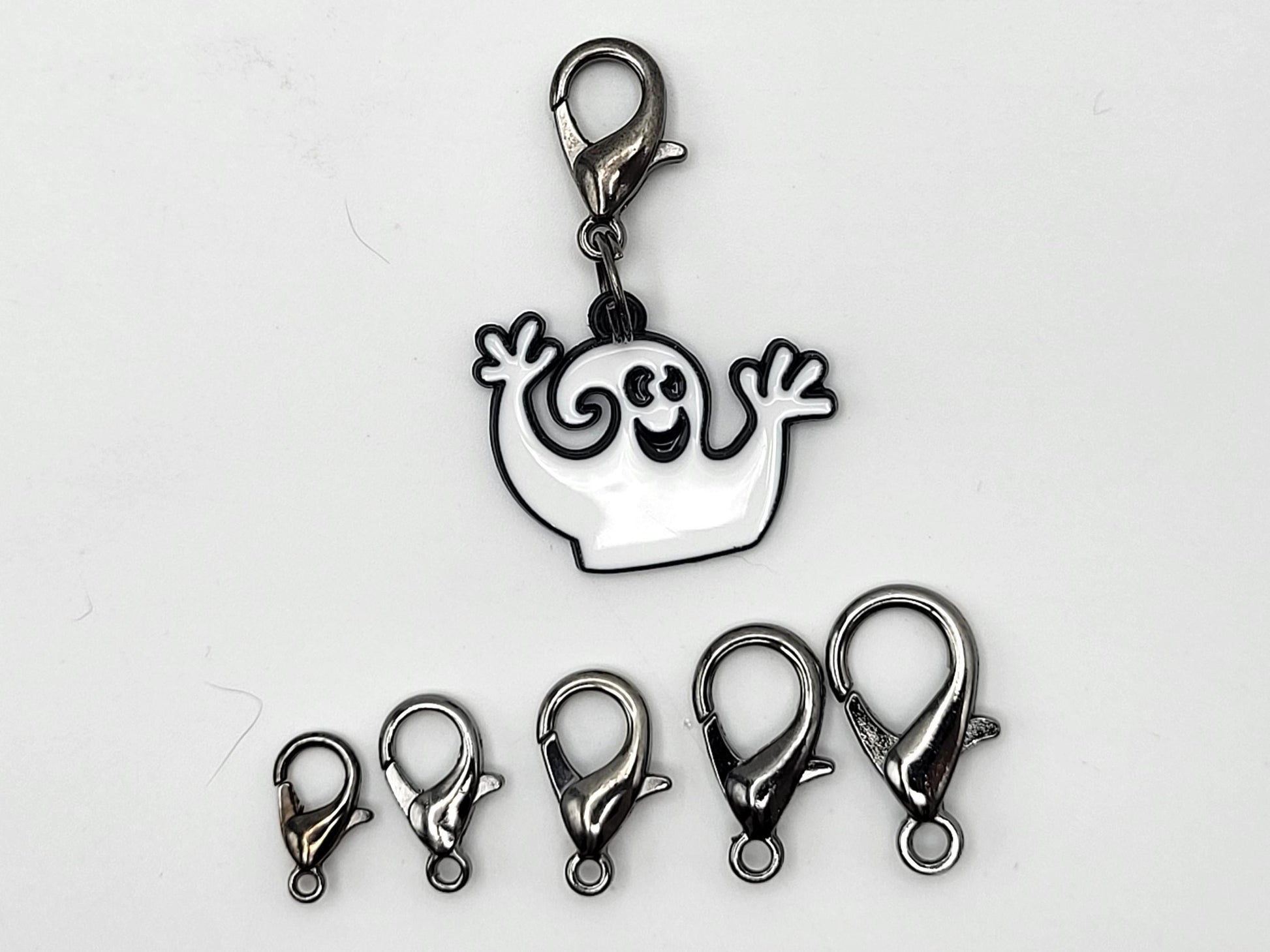 Ghost 2pc Stitch Markers for Knitting, Fun Halloween | Crochet stitch marker, progress keeper, project bag charm, crochet accessory