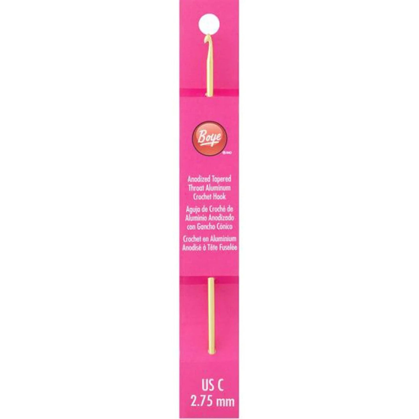 Boye 6" Lightweight Aluminum Crochet Hook Set of 8 and individual hooks | crochet accessories, starter crocheter set - KarensHobbyRoom