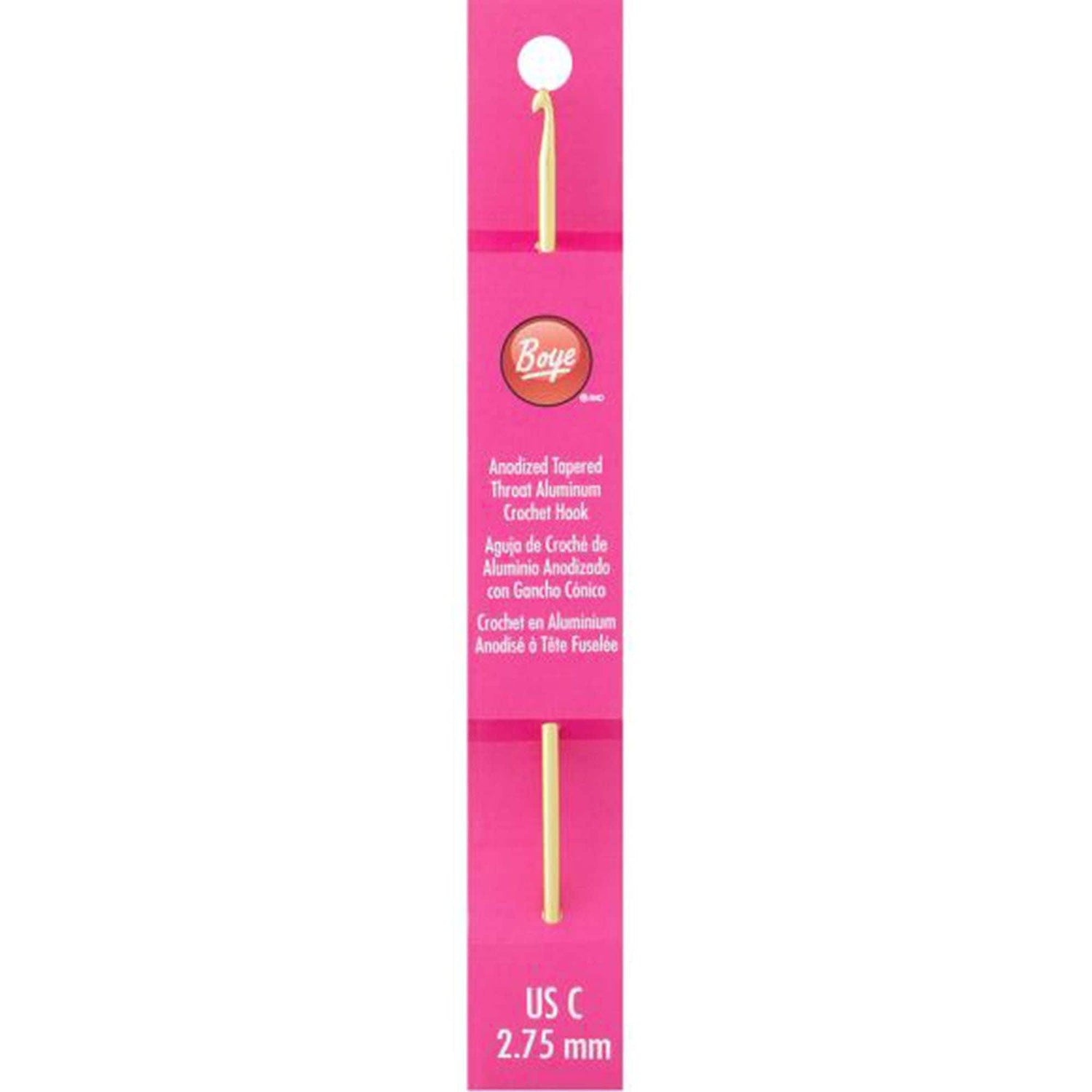 Boye 6" Lightweight Aluminum Crochet Hook Set of 8 and individual hooks | crochet accessories, starter crocheter set - KarensHobbyRoom