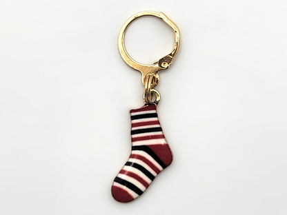 Sock Stitch Markers for Knitters | Enamel Charm Stitch Markers 4pc