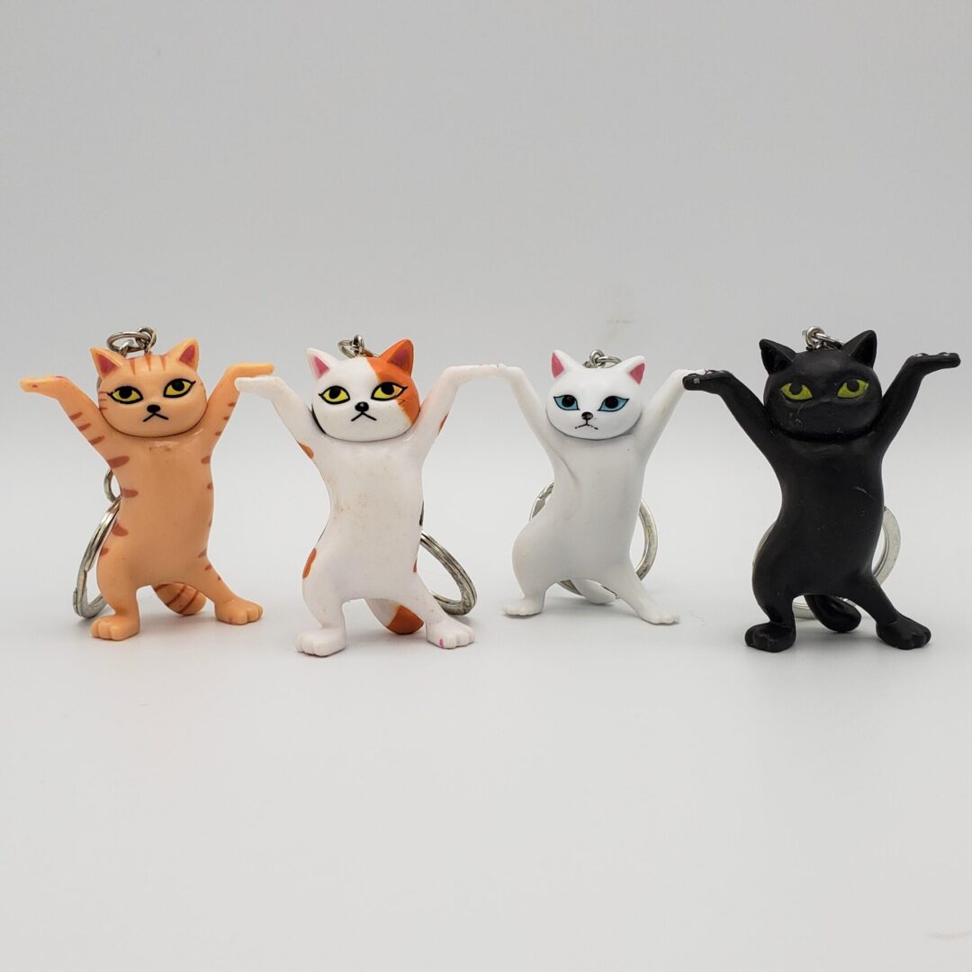 3D Cat key chains, multiple styles