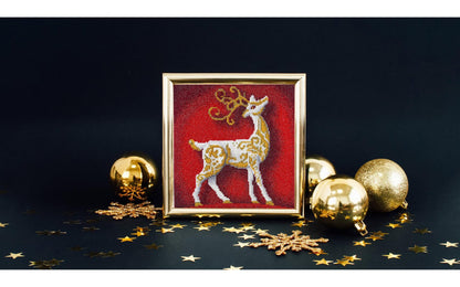 Diamond Art Kit 12x12" Full Drill Holiday Reindeer
