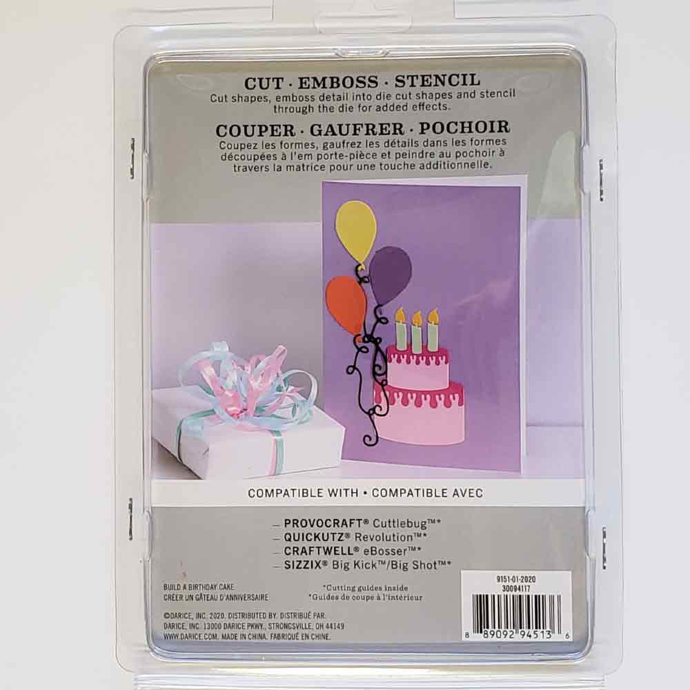 Darice Build a Birthday Cake Paper Cutting Die Set, 12pc