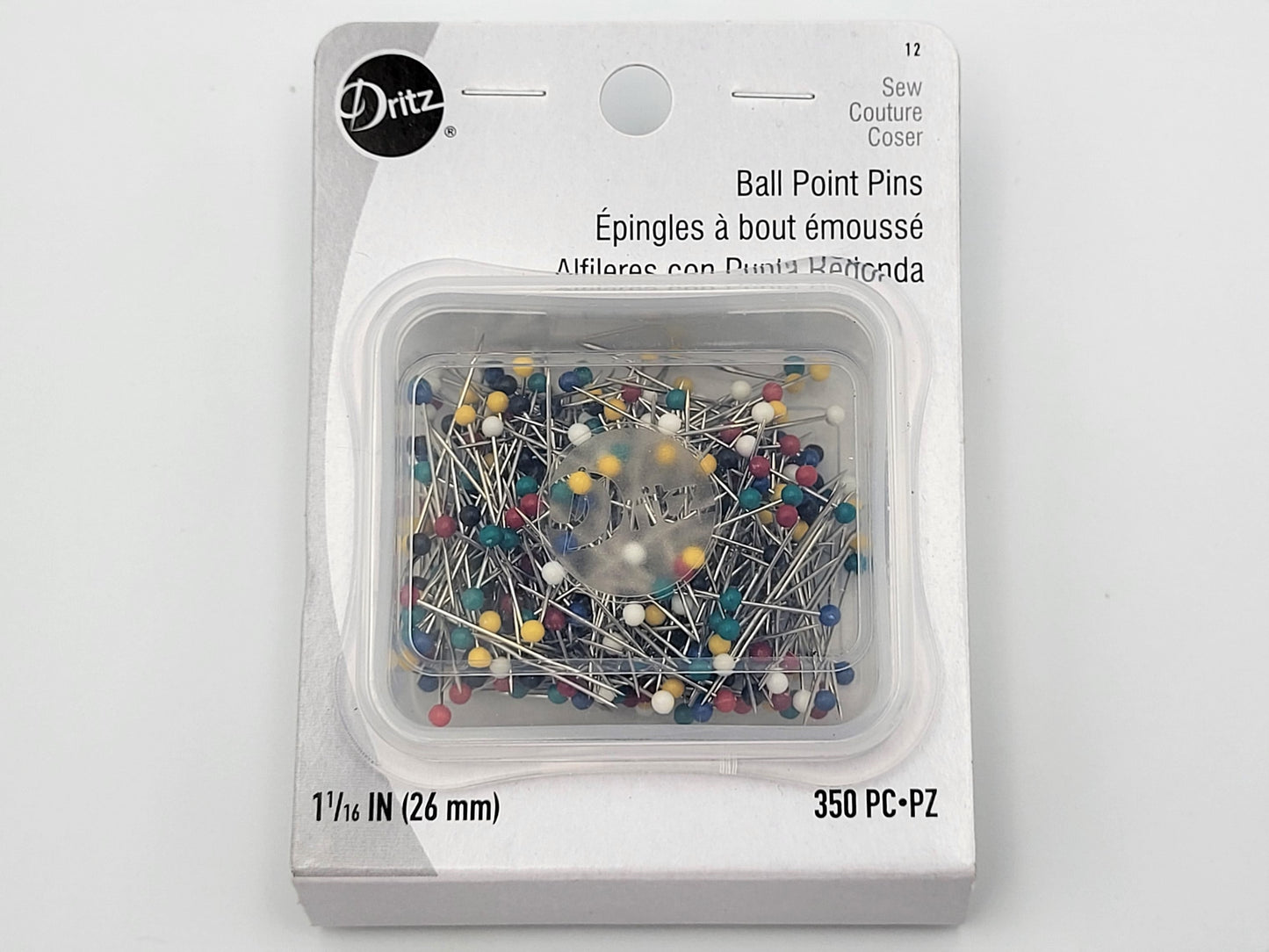 Dritz Color Ball Point Pins 350/Pkg 1-1/16" 26mm