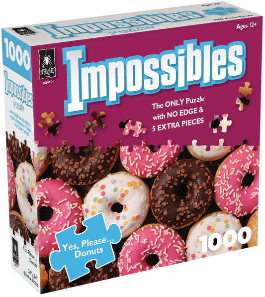 BePuzzled Impossibles - Yes, Please Donuts Jigsaw Puzzle 1000 Pieces