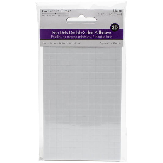 Forever In Time, 3D Pop Dots Dual-Adhesive Foam Mounts .25" Square 528/Pkg