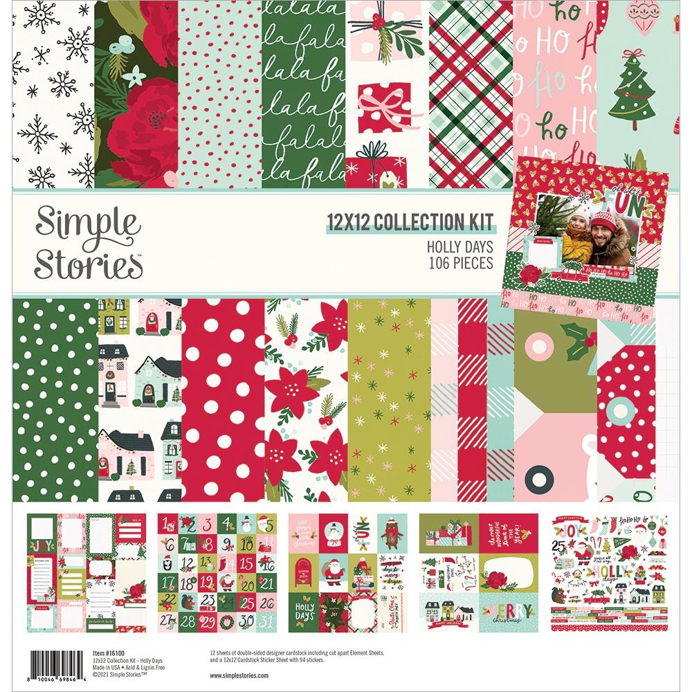 Simple Stories Collection Kit 12"X12", Holly Days